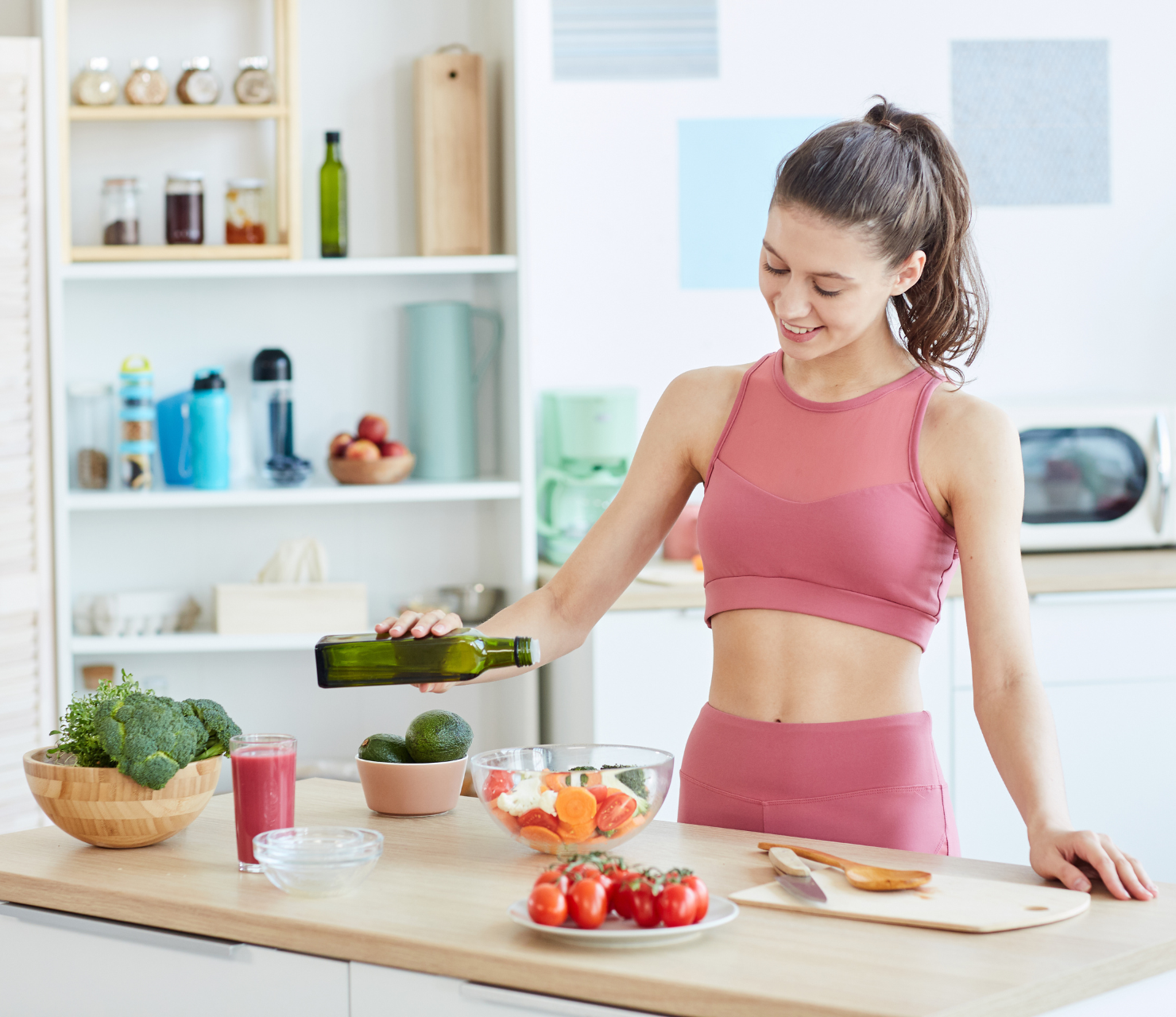 Woman preparing to cook healthy meals